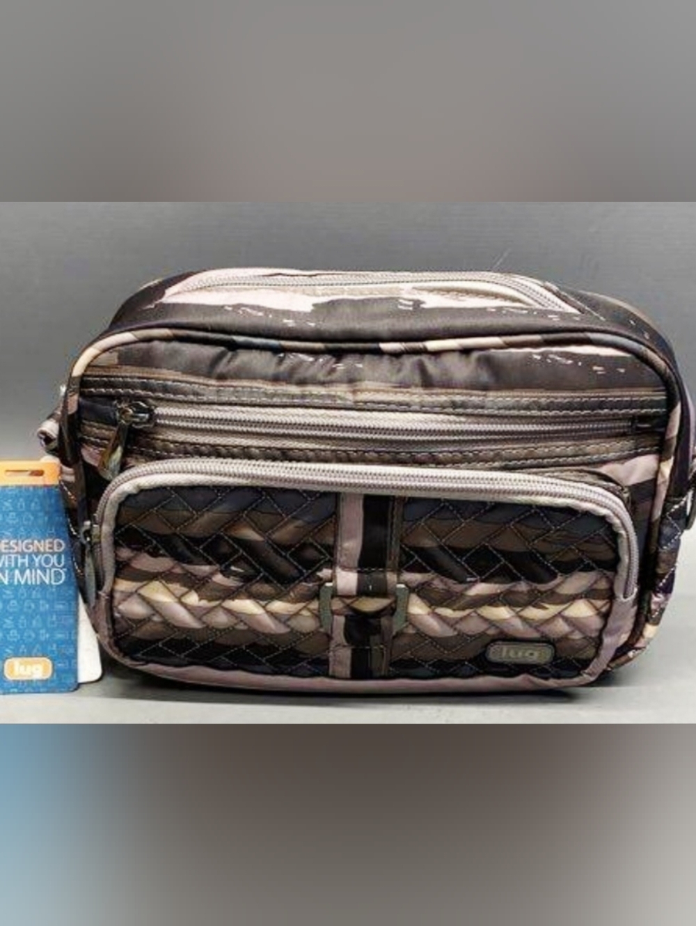 NWT LUG Quilted Carousel Paint Pearl RFID Crossbody Purse Bag